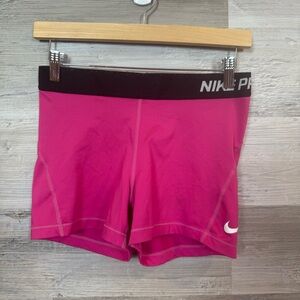 Nike Pro 3" Compression Volleyball Shorts - Pink Large